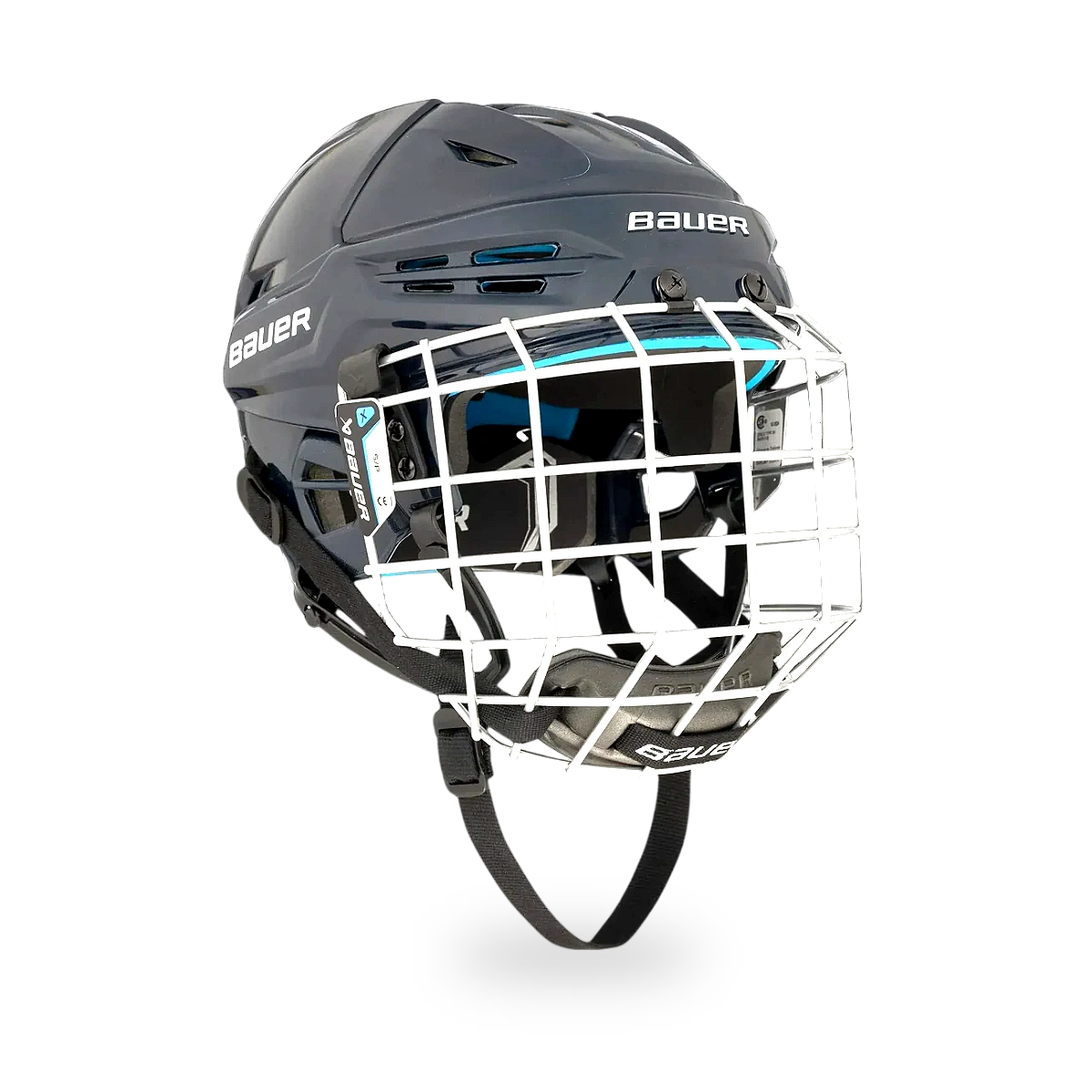 Bauer Re-Akt 55 hockey helmet with cage — a certified helmet is the second most important beginner purchase