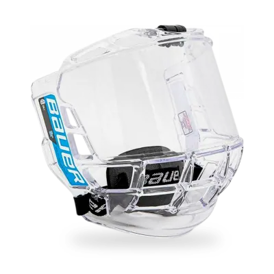 Bauer Concept 3 Full-Face Shield Visor in polycarbonate with anti-fog and anti-scratch coatings, available at T3 Sports India.
