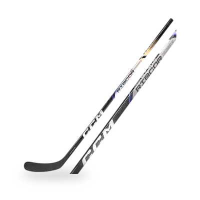 CCM Ribcor Trigger 9 Senior hockey stick showing full shaft, concave sidewall geometry and Agility Blade with Peel-Ply finish