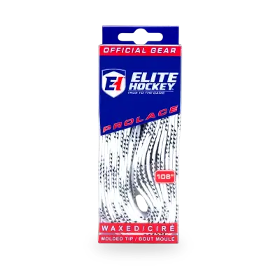 Elite WAXED Molded Tip Hockey Laces with injection-molded tips and full-length wax coating for ice hockey skates
