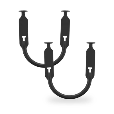 TronX Hockey Helmet Replacement Ear Slings 2-pack in black, classic loop profile for most hockey helmets, T3 Sports India.