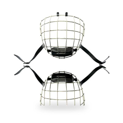 T3 Sports Dynamic 9 Pro Helmet Cage in stainless steel wire construction with ergonomic chin cup and J-Clips attached